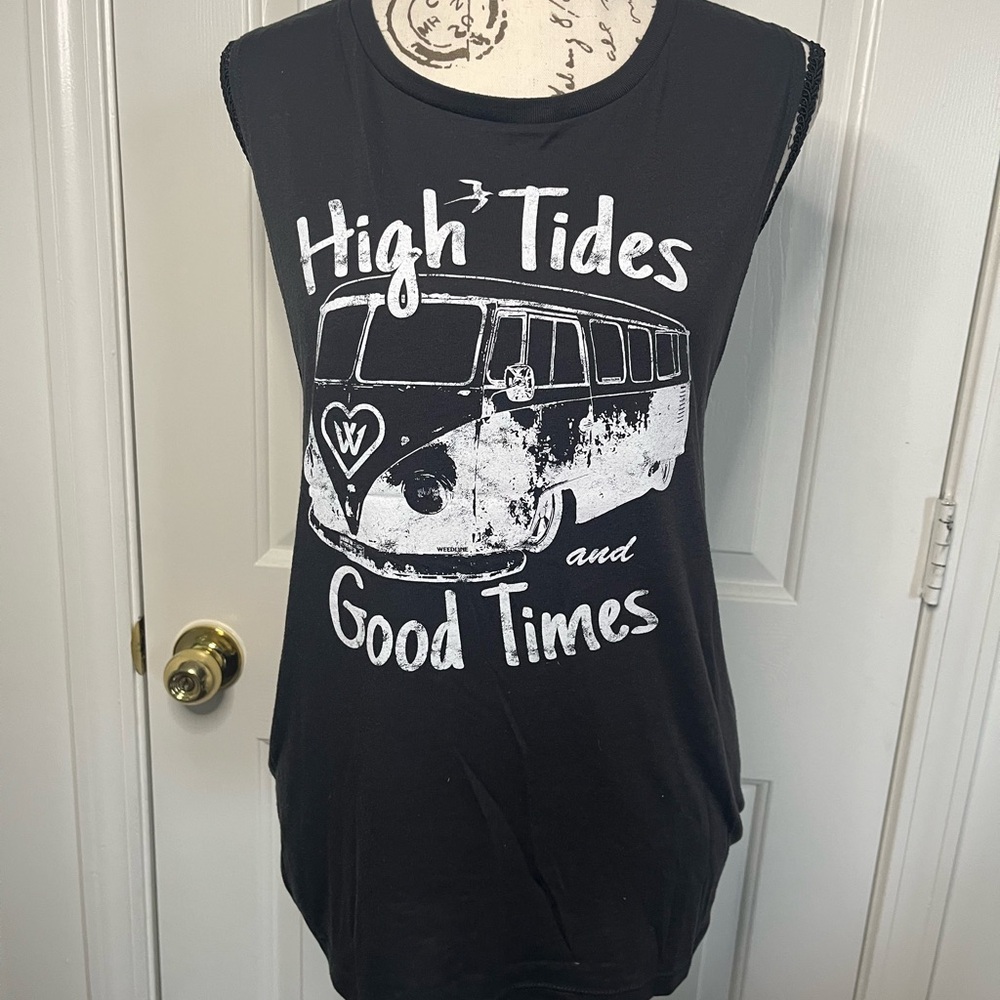 High Tides and Good Times Tank Top-Weedline